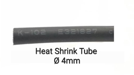 Heat Shrink Tube ø4mm 200m/roll Black